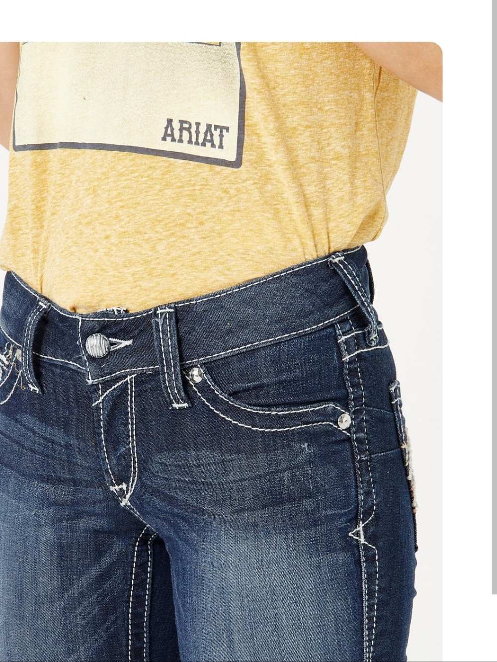 Ariat Women's R.E.A.L. Bootcut Rosey Whipstitch Jeans